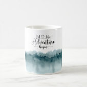 Das Abenteuer lasse Wasserfarbenwald an Kaffeetasse (Mittel)