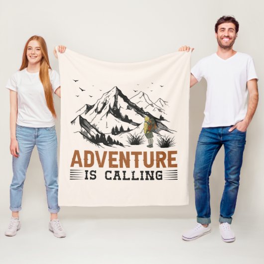 Das Abenteuer ruft Fleecedecke (Beispiel)