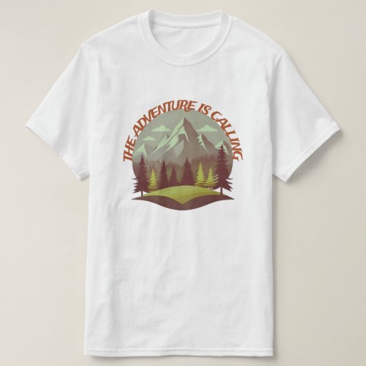Das Abenteuer ruft T-Shirt (Design vorne)