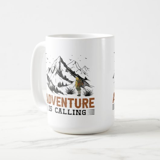 Das Abenteuer ruft Tasse (Vorderseite Links)