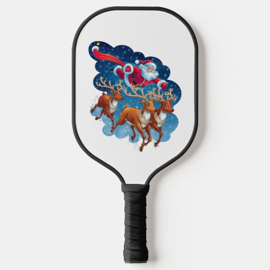 Das Abenteuer von Santa Sleigh Pickleball Schläger (Vorderseite)