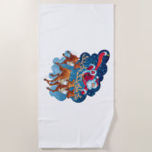 Das Abenteuer von Santa Sleigh Strandtuch (Vorderseite)