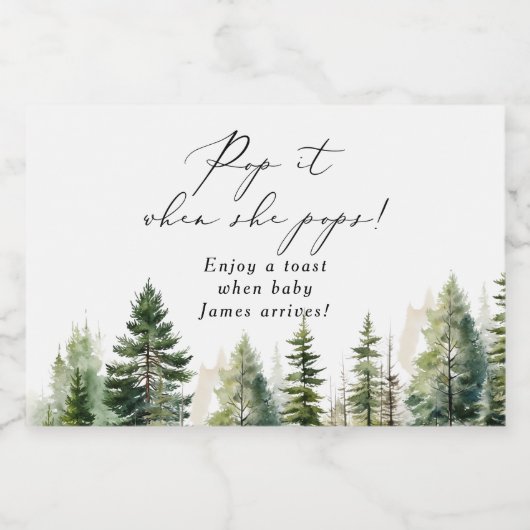 Das Abenteuer wartet auf den Pop, wenn sie Pop mac Schaumweinetikett (Einzelnes Label)