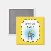 Das Abenteuer wartet auf ein skurriles Design Magnet (Vorderseite/Rückseite)