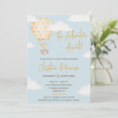 Das Abenteuer wartet! Neutrale Babydusche Einladung (Stehend Vorderseite)