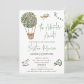 Das Abenteuer wartet! Neutrale Babydusche Einladung (Stehend Vorderseite)