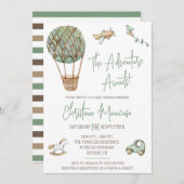 Das Abenteuer wartet! Neutrale Babydusche Einladung (Vorne/Hinten)