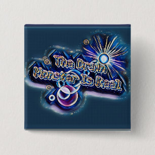 Das Abfluss-Monster ist - Blasen-Galaxie-Button Button