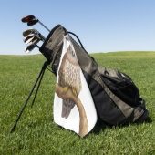 Das abgehaltene Eulen-Golf-Tuch Golfhandtuch (Gras)