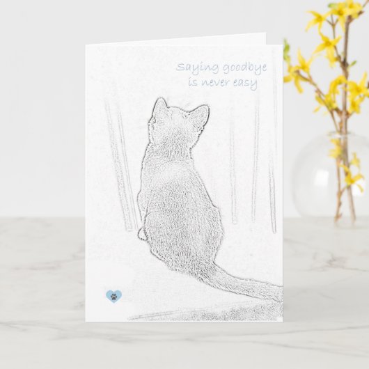 "Das Abschied nehmen ist nie einfacher" Karte (Gelbe Blume)