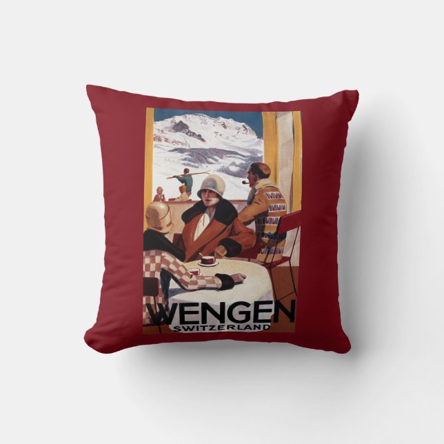 Das abschüssiger Verein-fördernde Plakat Kissen (Vorderseite)