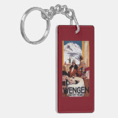 Das abschüssiger Verein-fördernde Plakat Schlüsselanhänger (Vorderseite links)
