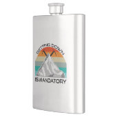 Das Absteigen ist ein obligatorisches Bergsteigen Flachmann (Links)