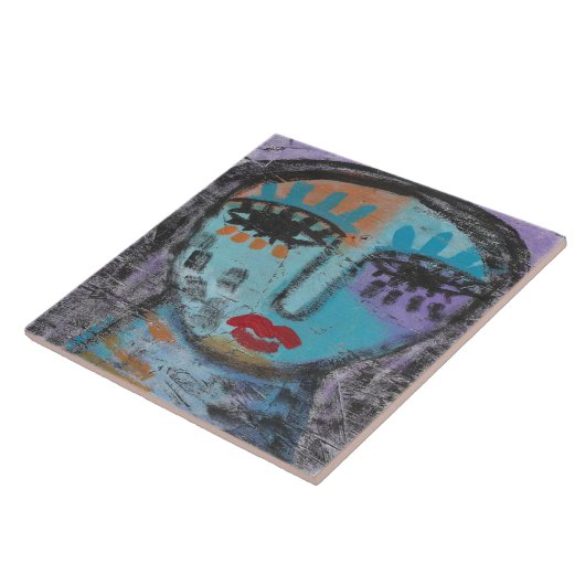 Das Abstrakte Bild "Zurückgebliebene" auf OSB verl Fliese (Seite)