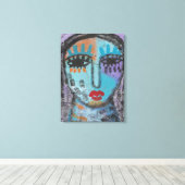 Das Abstrakte Bild "Zurückgebliebene" auf OSB verl Leinwanddruck (Insitu (Holzboden))