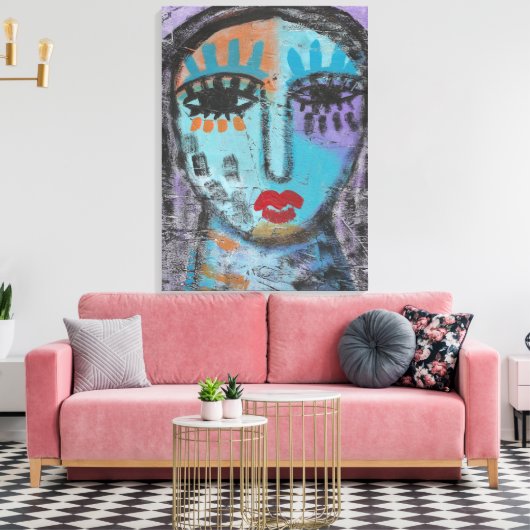 Das Abstrakte Bild "Zurückgebliebene" auf OSB verl Leinwanddruck (Insitu (Wohnzimmer))