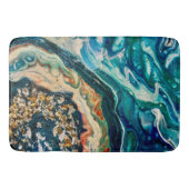 Das abstrakte Gemälde von Eis und Fisch Badematte (Vorderseite)