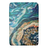 Das abstrakte Gemälde von Eis und Fisch Badematte (Vorderseite Vertikal)