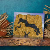 Das Abstrakte isländische Goldene Pferd Fotoplatte (Seite)