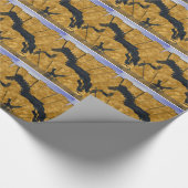 Das abstrakte isländische Goldene Pferd Geschenkpapier (Ecke)