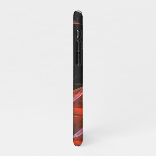 Das Abstrakte Kunstglühen des Kreises durchbrechen iPhone Hülle (Linke Seite)