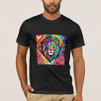 Das abstrakte Kunstwerk Design Lion ist lebendig, T-Shirt