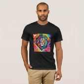 Das abstrakte Kunstwerk Design Lion ist lebendig, T-Shirt (Vorne ganz)