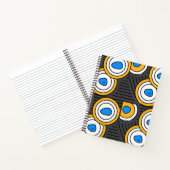 Das abstrakte Muster des modernen Tibets in Schwar Notizblock (Innenseite)