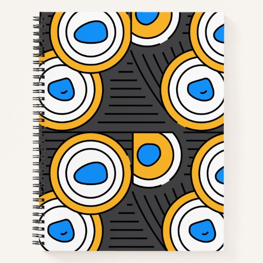 Das abstrakte Muster des modernen Tibets in Schwar Notizblock (Vorderseite)