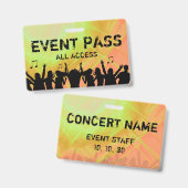 Das Abzeichen des "All Access Pass Concept"-Person Ausweis (Vorder- & Rückseite)