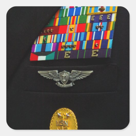 Das Abzeichen des Befehlshabers Quadratischer Aufkleber (Vorderseite)