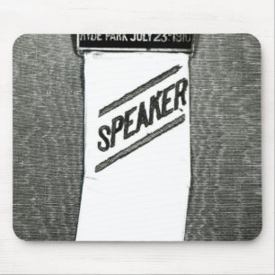Das Abzeichen des Lautsprecher für die Mousepad