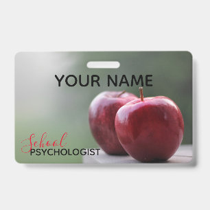 Das Abzeichen des Name-Schulpsychologen Ausweis