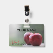 Das Abzeichen des Name-Schulpsychologen Ausweis (Vorderseite mit Clip)
