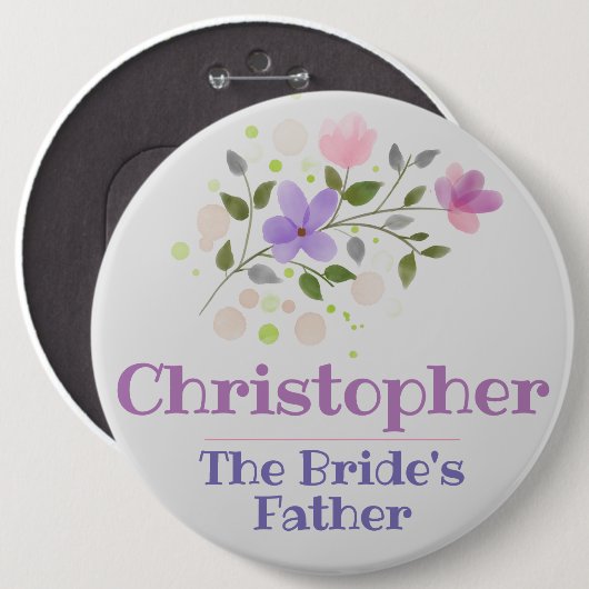 Das Abzeichen des Vaters der Braut Button (Vorne & Hinten)