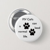 Das Abzeichen FIV Katze Button (Vorne & Hinten)