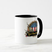Das Abzeichen "Gott segle America Eagle Flag" Tasse (VorderseiteRechts)