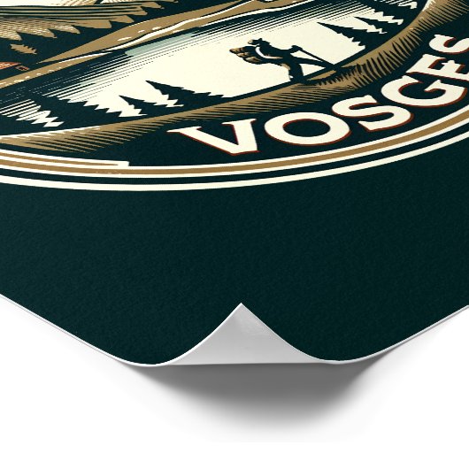 Das Abzeichen Vogesen-Frankreich Poster (Ecke)