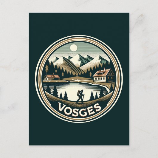 Das Abzeichen Vogesen-Frankreich Postkarte (Vorderseite)