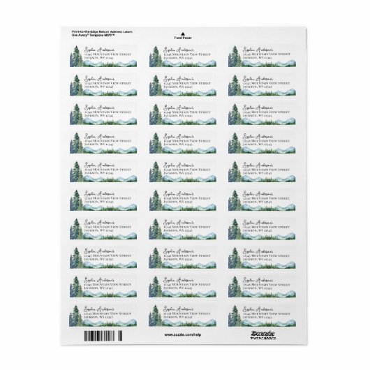 Das Adventure Begin Baby Shower Mailing Label gela (Vorne)