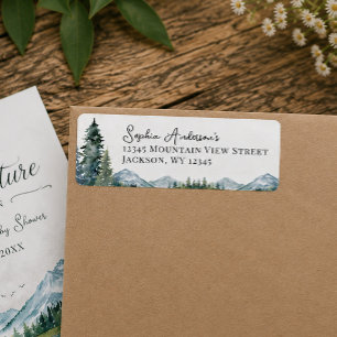 Das Adventure Begin Baby Shower Mailing Label gela
