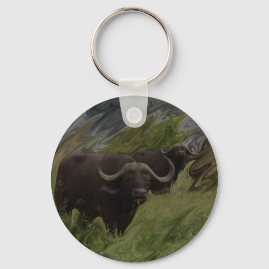 Das afrikanische Buffalo Schlüsselanhänger (Vorderseite)