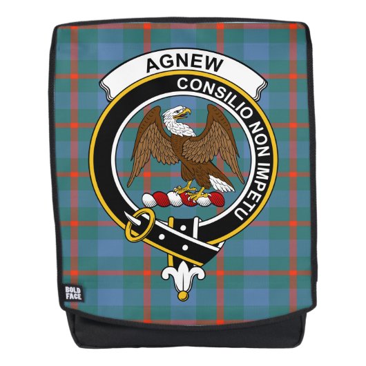 Das Agnew Ancient Clan Wappen Tartan Pla Rucksack (Vorderseite)