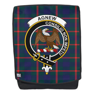 Das Agnew Clan Crest Tartan Karo Rucksack