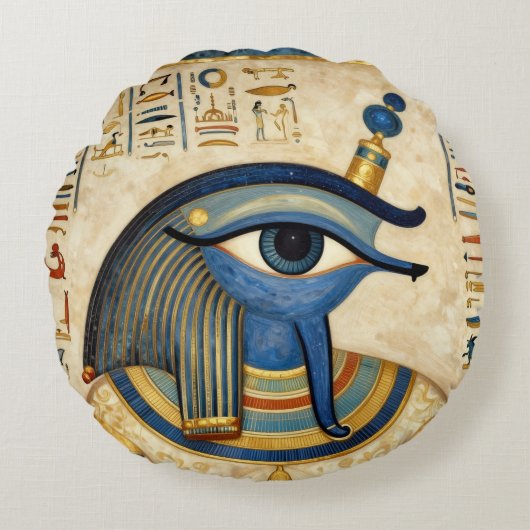 Das Ägyptische Auge´1 Rundes Kissen (Vorderseite)