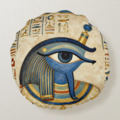 Das Ägyptische Auge´1 Rundes Kissen (Rückseite)