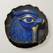 Das Ägyptische Auge´4 Rundes Kissen (Rückseite)