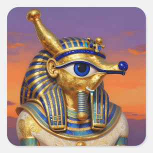 Das Ägyptische Auge´5 Quadratischer Aufkleber
