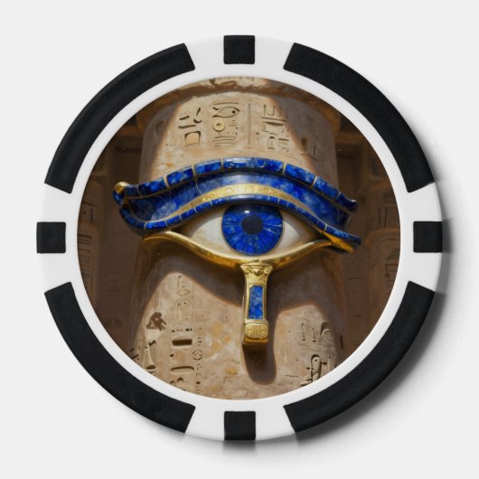 Das Ägyptische Auge´6 Pokerchips (Vorderseite)