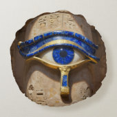 Das Ägyptische Auge´6 Rundes Kissen (Rückseite)